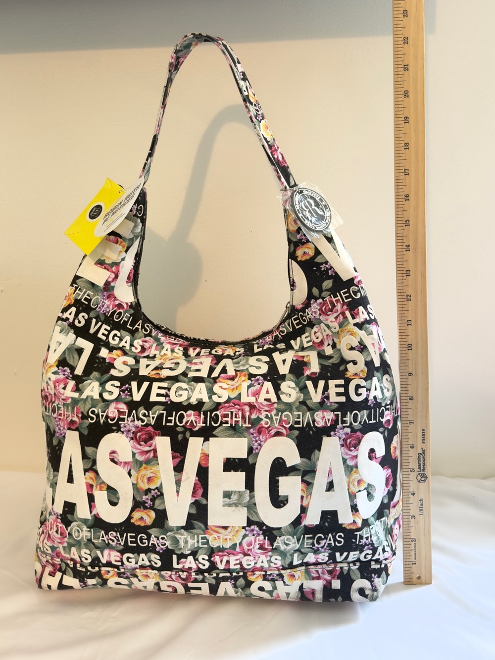 Robin Ruth Black Floral 'LAS VEGAS' Shoulder Bag